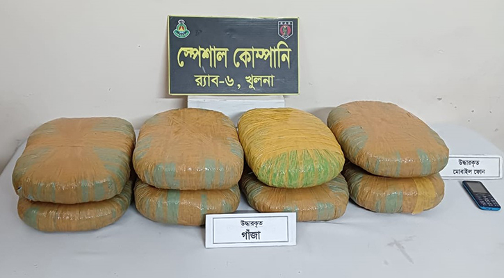 কাশিয়ানীতে ১৬ কেজি গাঁজাসহ যুবক আটক